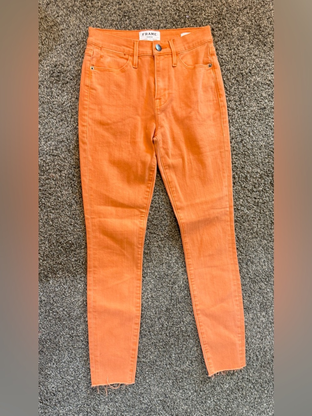 Frame Denim Orange Skinny Jeans